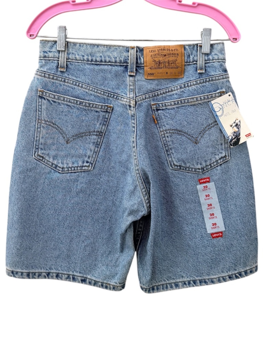Vintage Levi’s 550 Denim Jean Shorts Jorts NEW Orange Tag